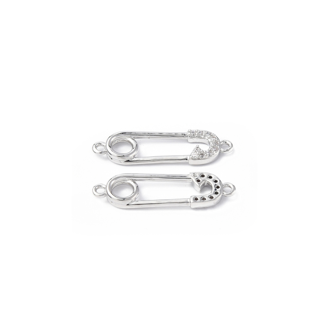 Silver CZ Mini Paperclip