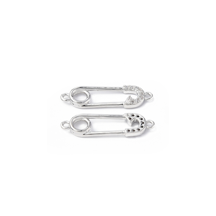 Silver CZ Mini Paperclip