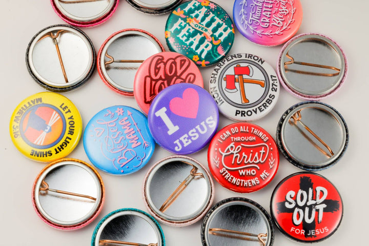 Christian Button Assortment - 1" Round Pinback Buttons