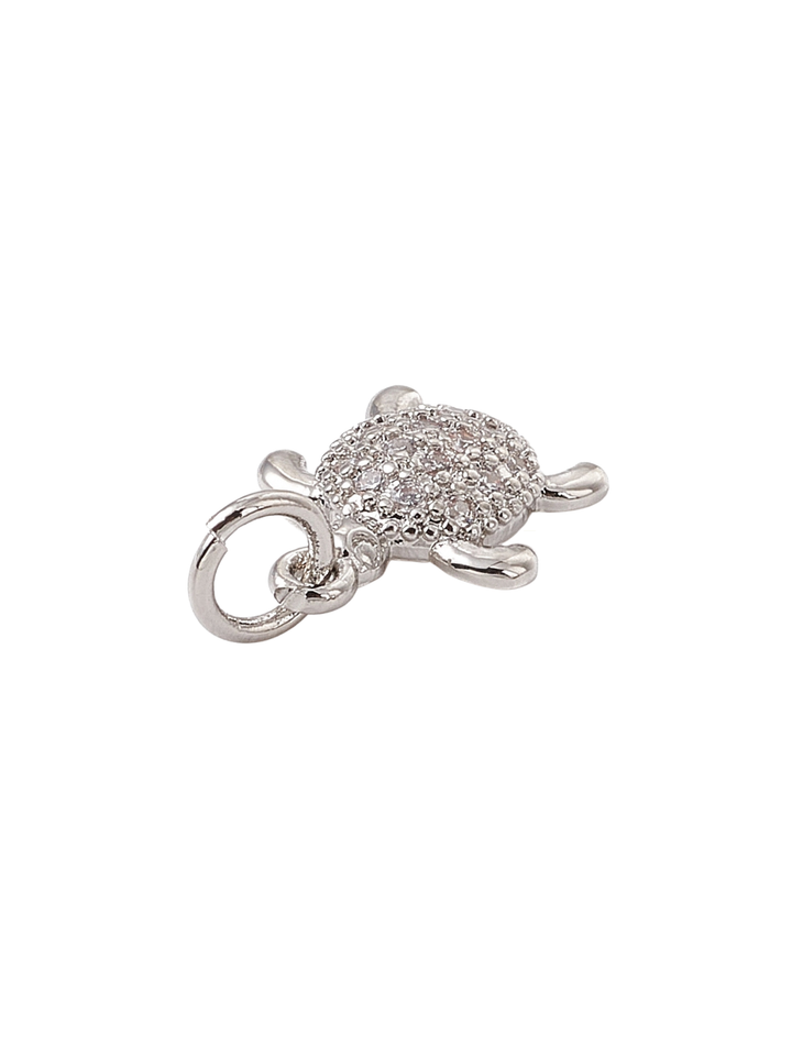 * Silver Crystal Sea Turtle Charm