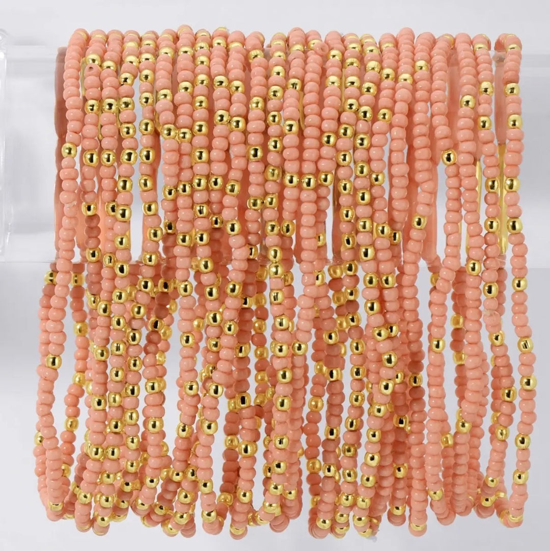 Solid Color 2mm Seed Bead Bracelets