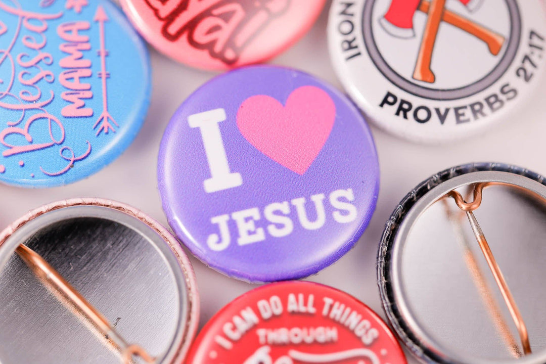 Christian Button Assortment - 1" Round Pinback Buttons