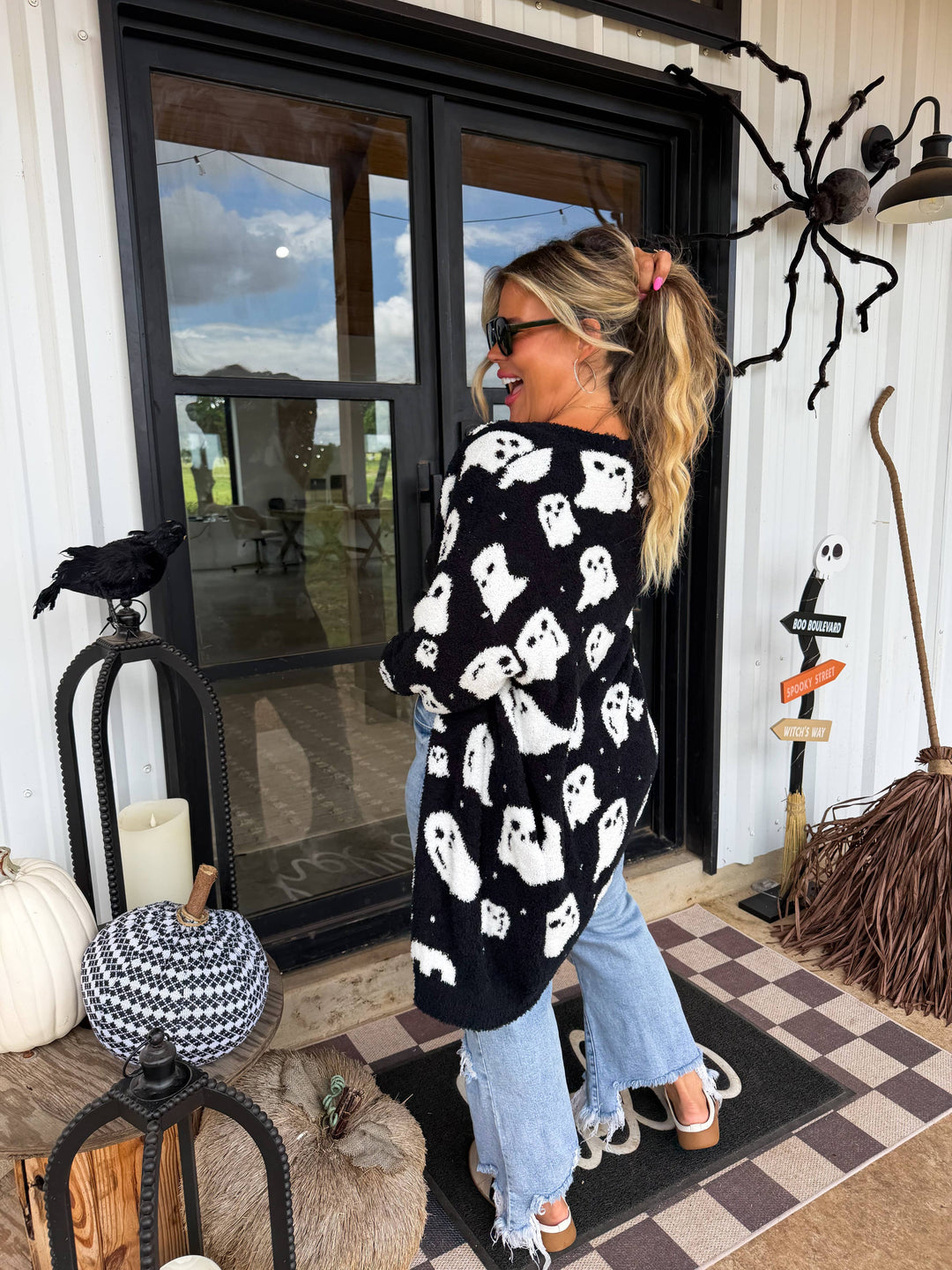 BOO CREW REVERSIBLE CLOUD CARDIGAN