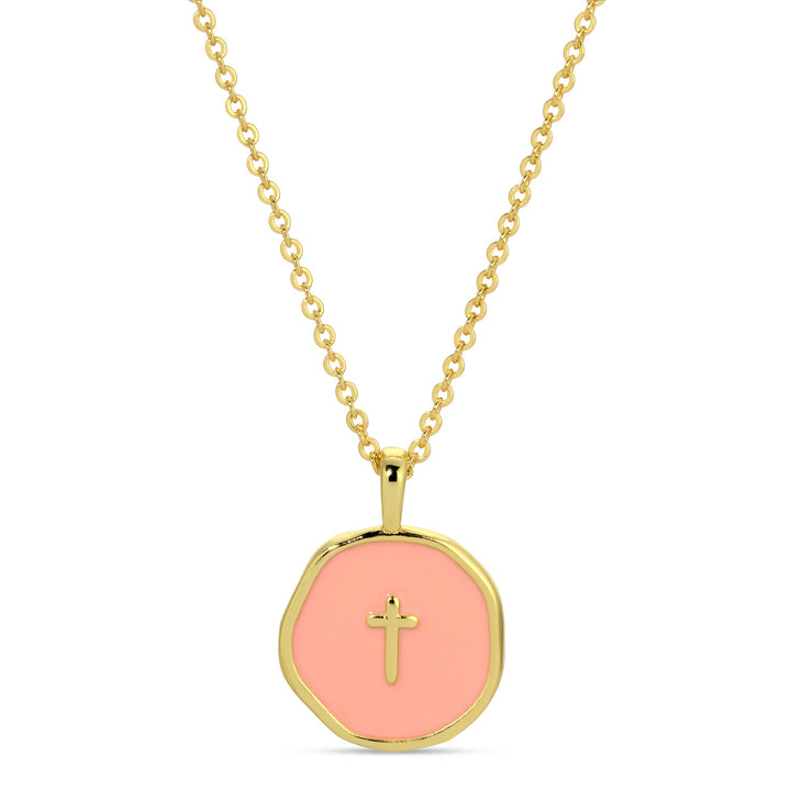 Minimal Cross Medallion Necklace