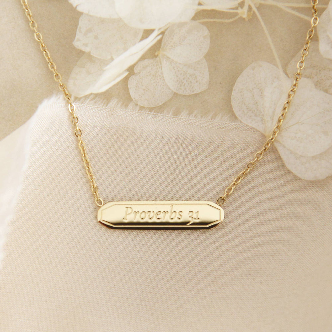 More Precious Than Jewels Necklace, Proverbs 31:10 Necklace