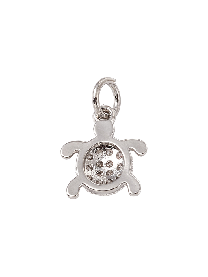 * Silver Crystal Sea Turtle Charm