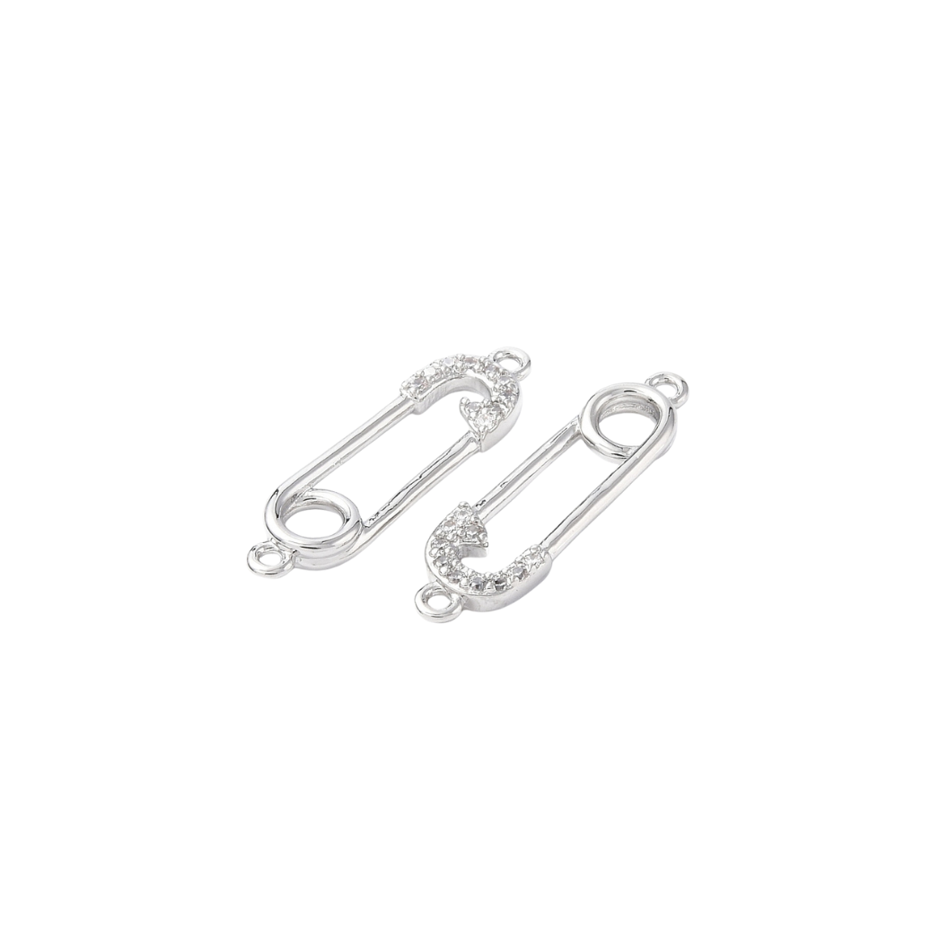 Silver CZ Mini Paperclip