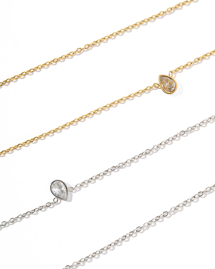 Necklace - Paloma Pear Drop Gold