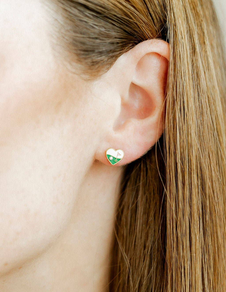 Screwback Stud Earrings - Golf Par-Tee