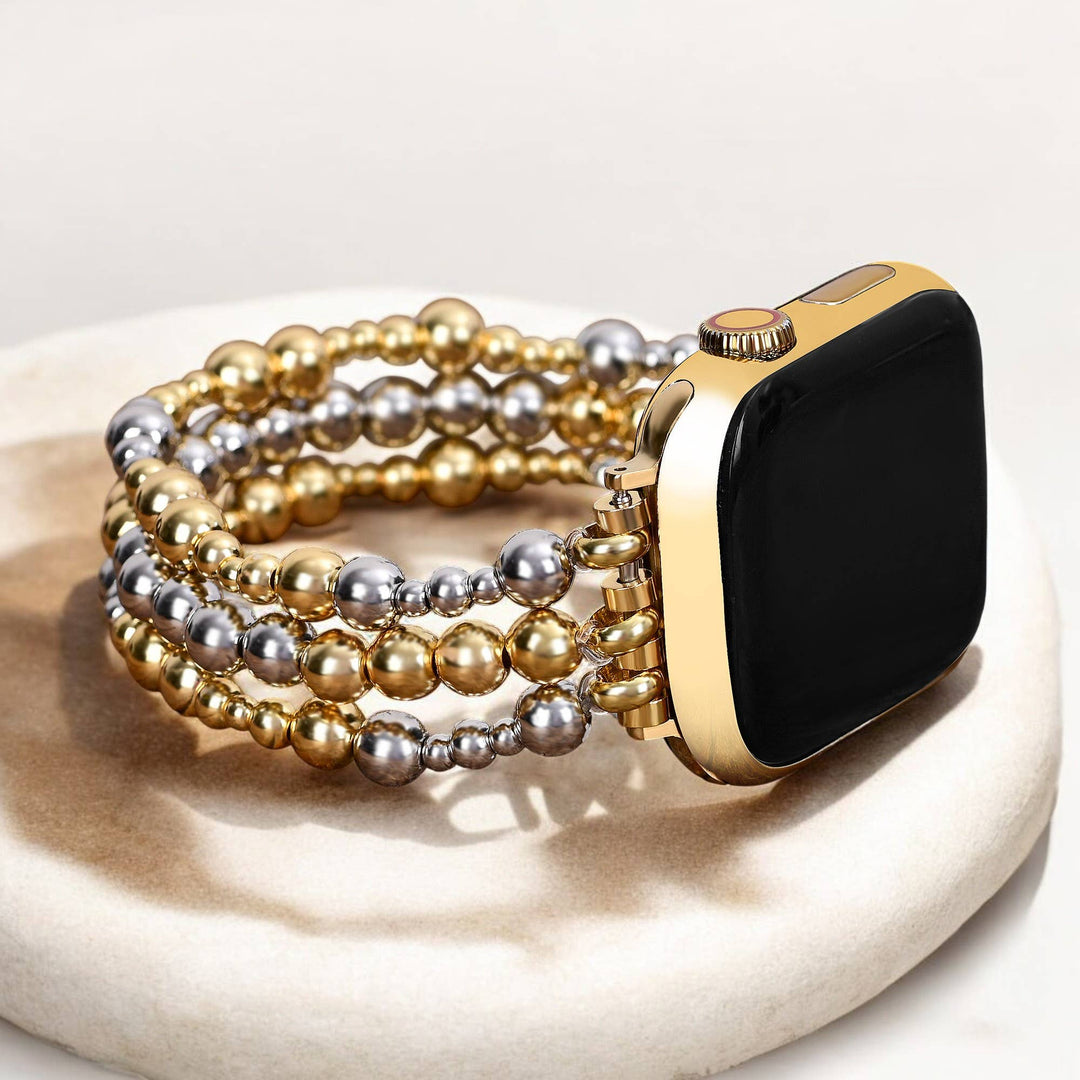 Sterling Gold Stretch Apple Watch Strap