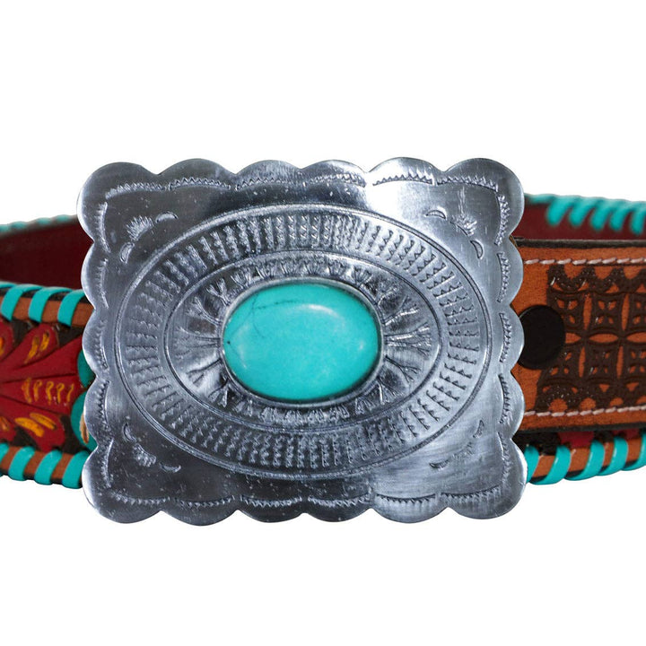 Tropical Forest Hand-Tooled Leather Women&