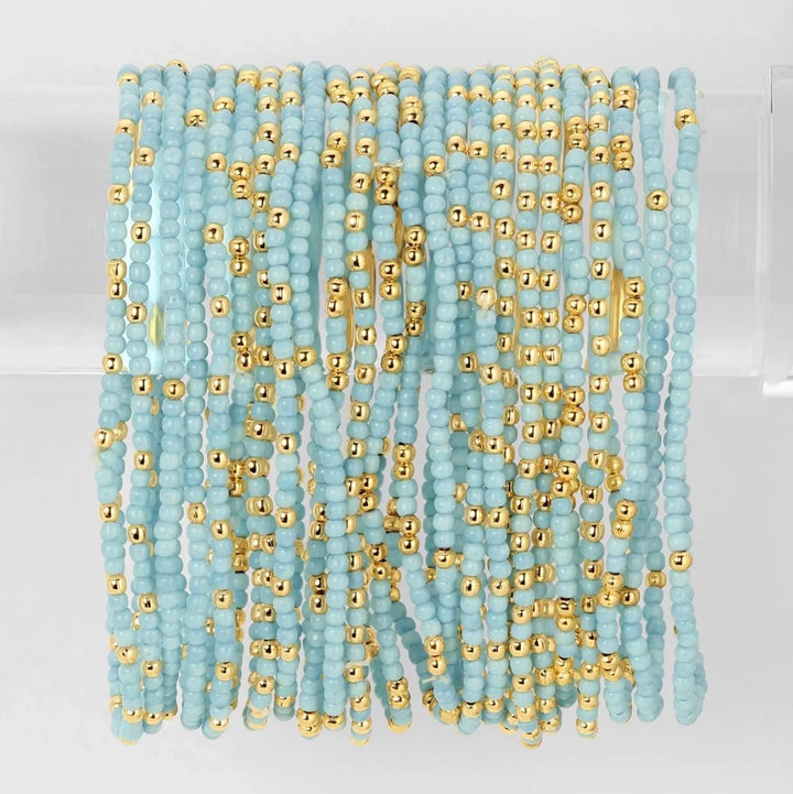 Solid Color 2mm Seed Bead Bracelets