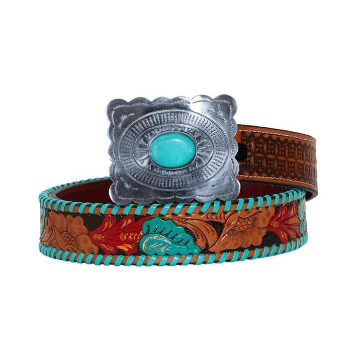 Tropical Forest Hand-Tooled Leather Women&