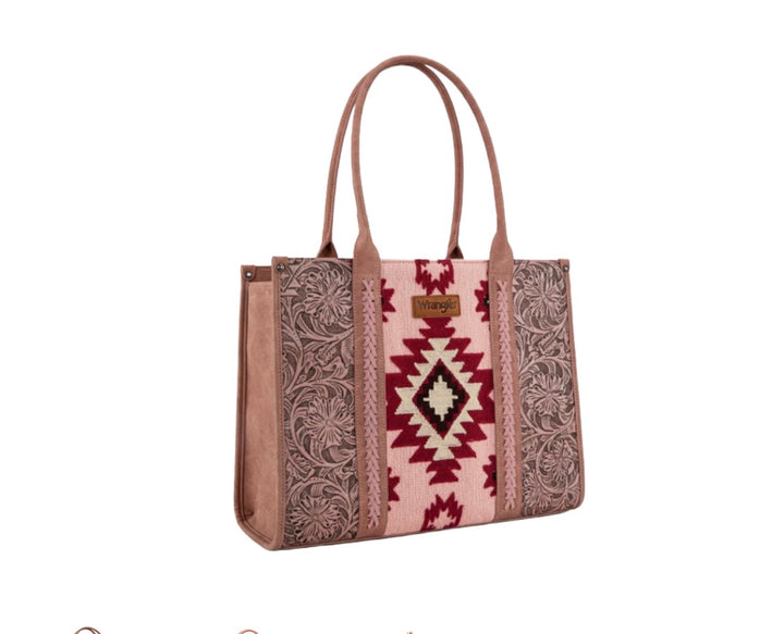 Wrangler Pink Aztec Large Tote Bag