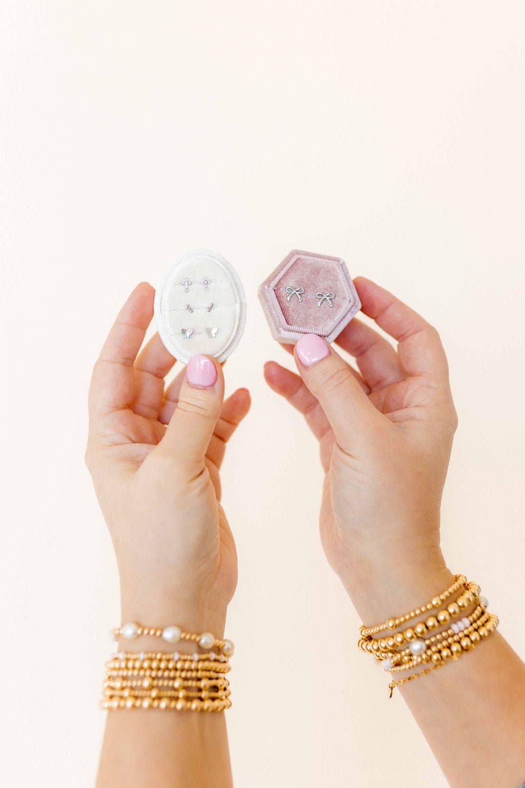 Screwback Stud Earrings - Sadie Bow Silver