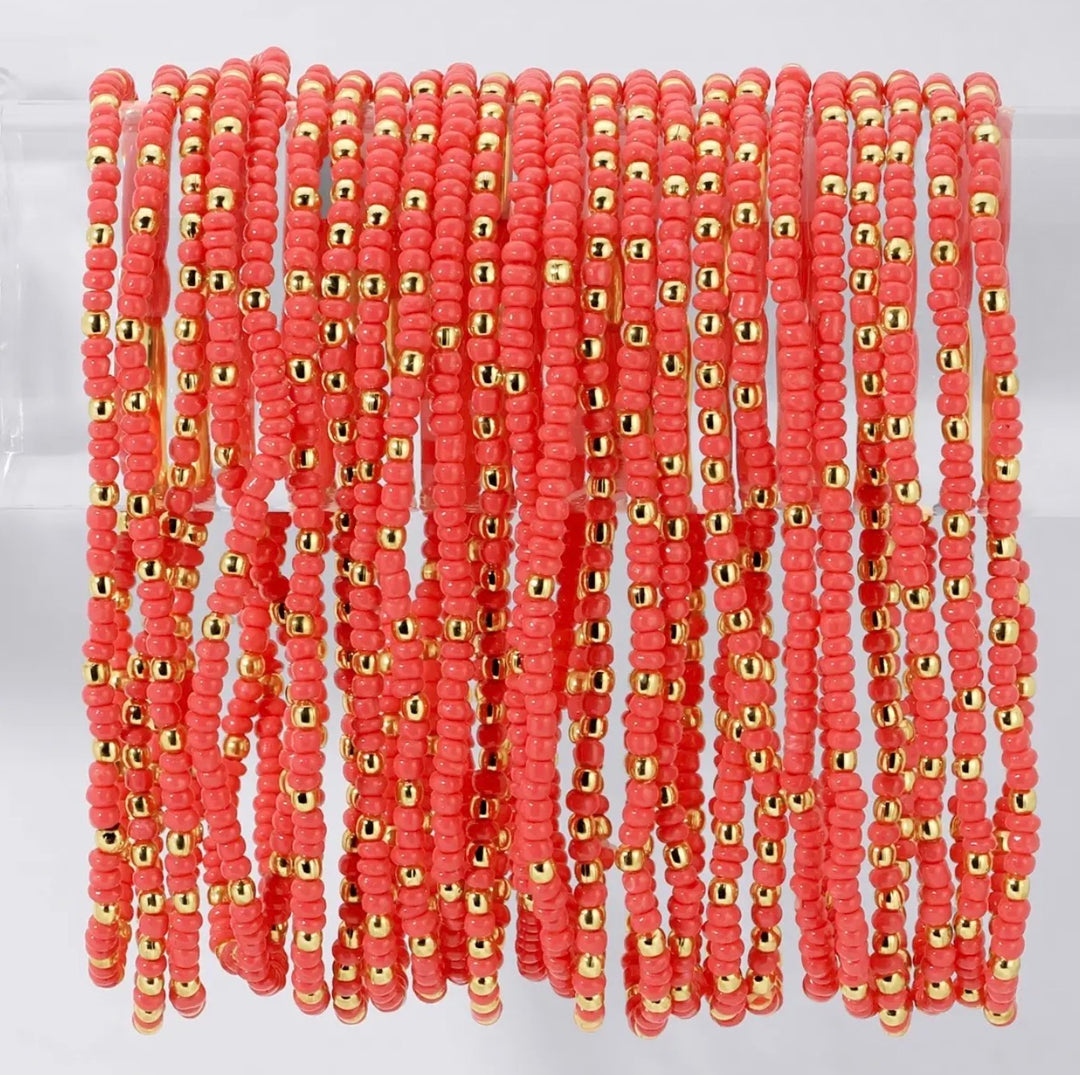 Solid Color 2mm Seed Bead Bracelets