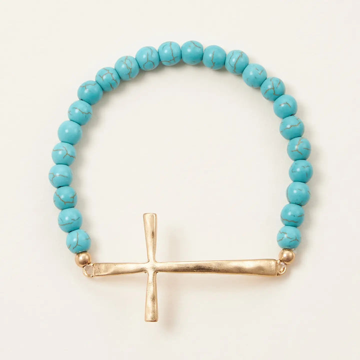 Lilla Haven Cross Beaded Bracelet