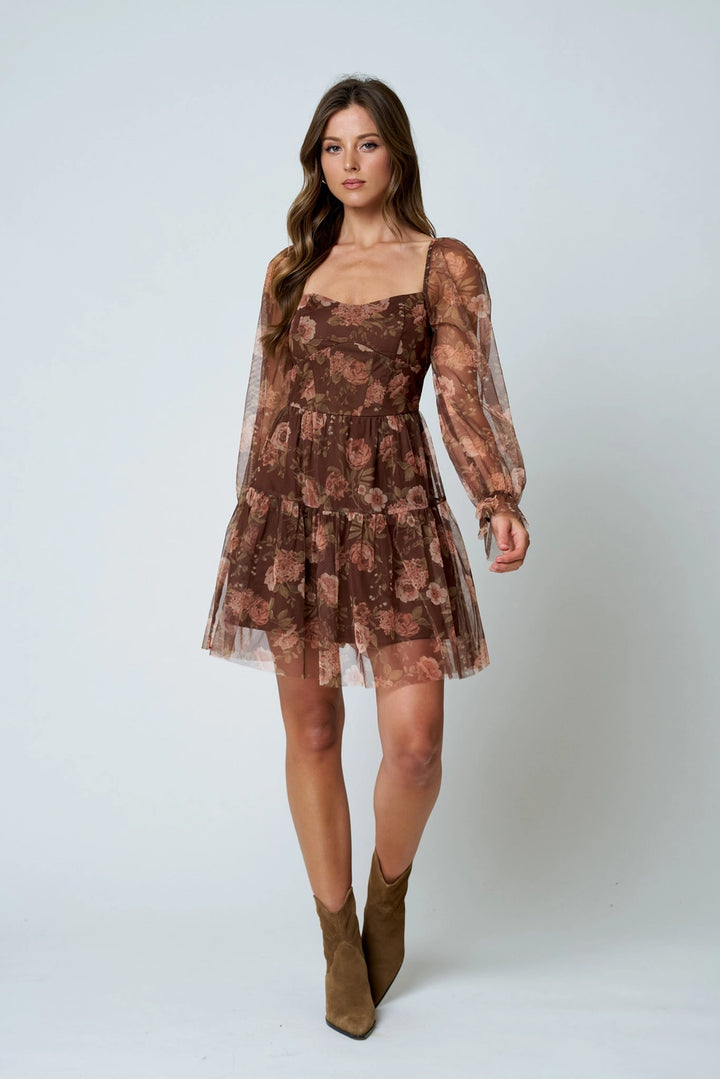 Floral Sweetheart Mini Dress