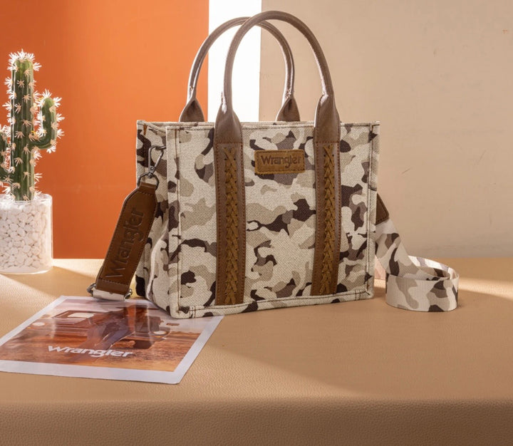 Wrangler Brown Camo Print Purse