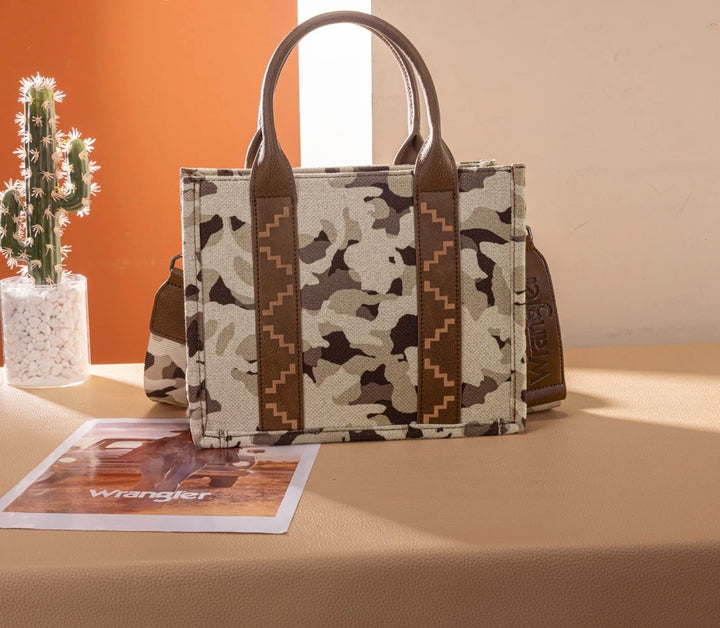 Wrangler Brown Camo Print Purse