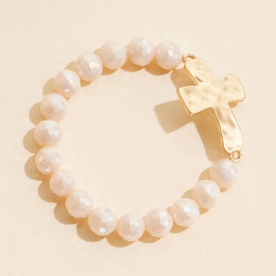 Lilla Haven Cross Beaded Bracelet