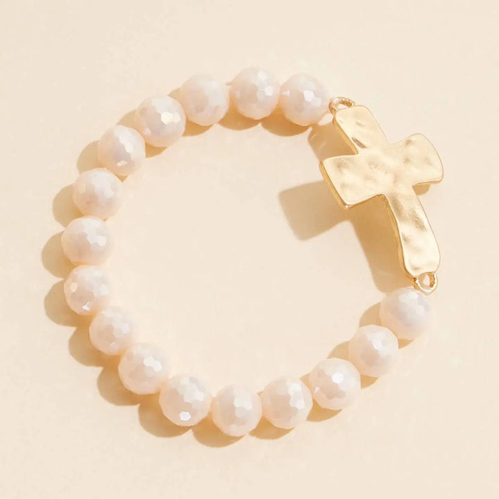 Lilla Haven Cross Beaded Bracelet