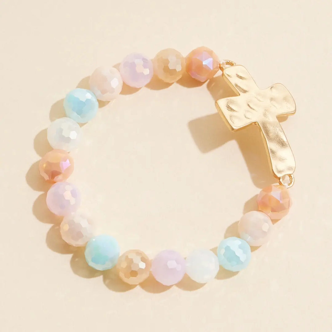 Lilla Haven Cross Beaded Bracelet