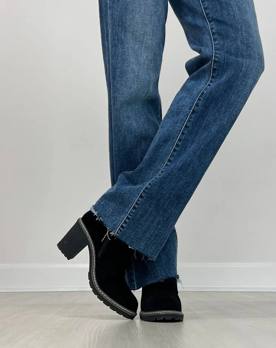 Corky Black Faux Suede Boots
