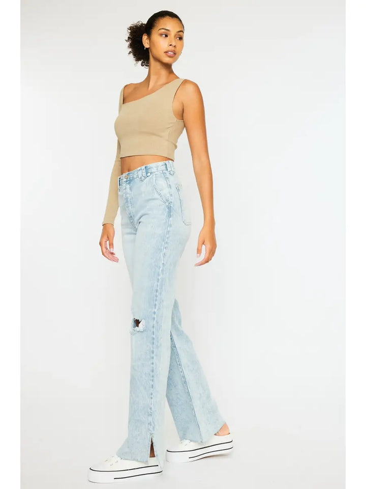 Kancan - Light Wash High Rise Flare Jeans