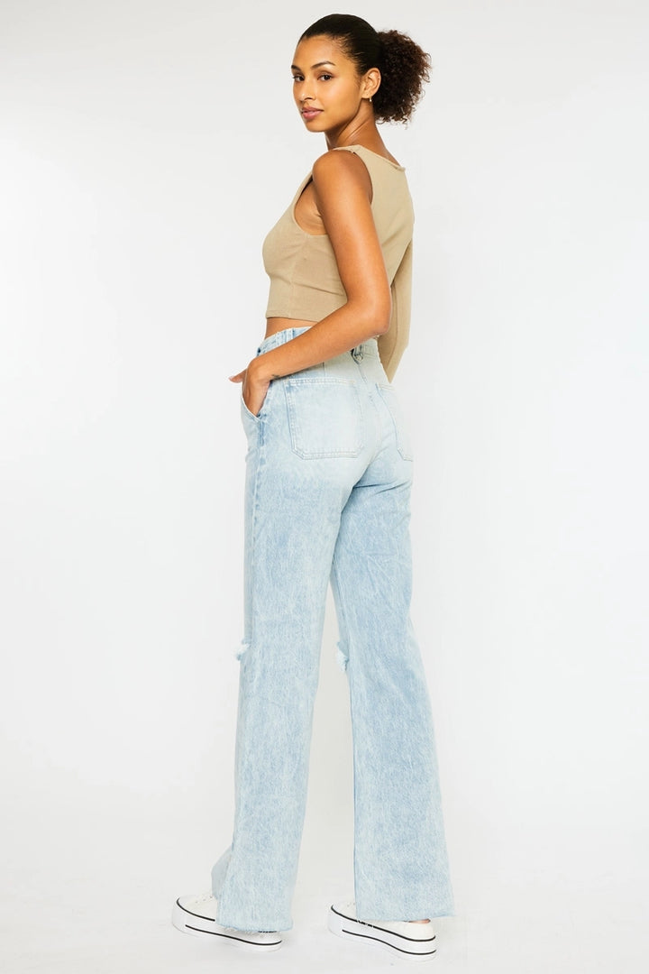 Kancan - Light Wash High Rise Flare Jeans