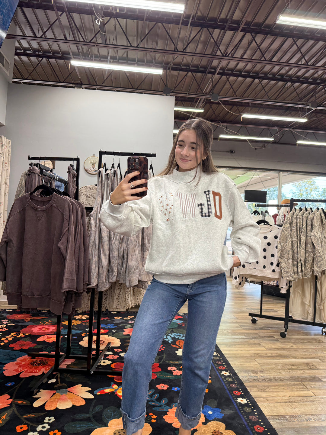 “WWJD” Fall Patchwork Sweater