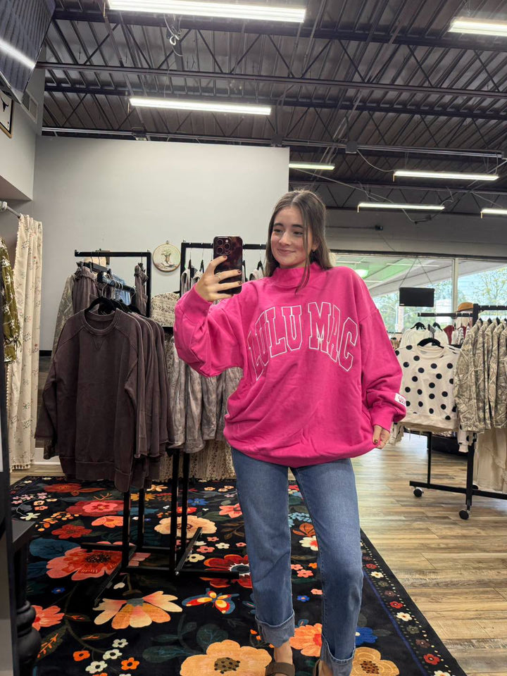 Lulu Mac: Dark Pink Sweatshirt