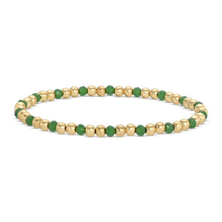 4mm Bead &amp; Crystal Stretch Bracelets
