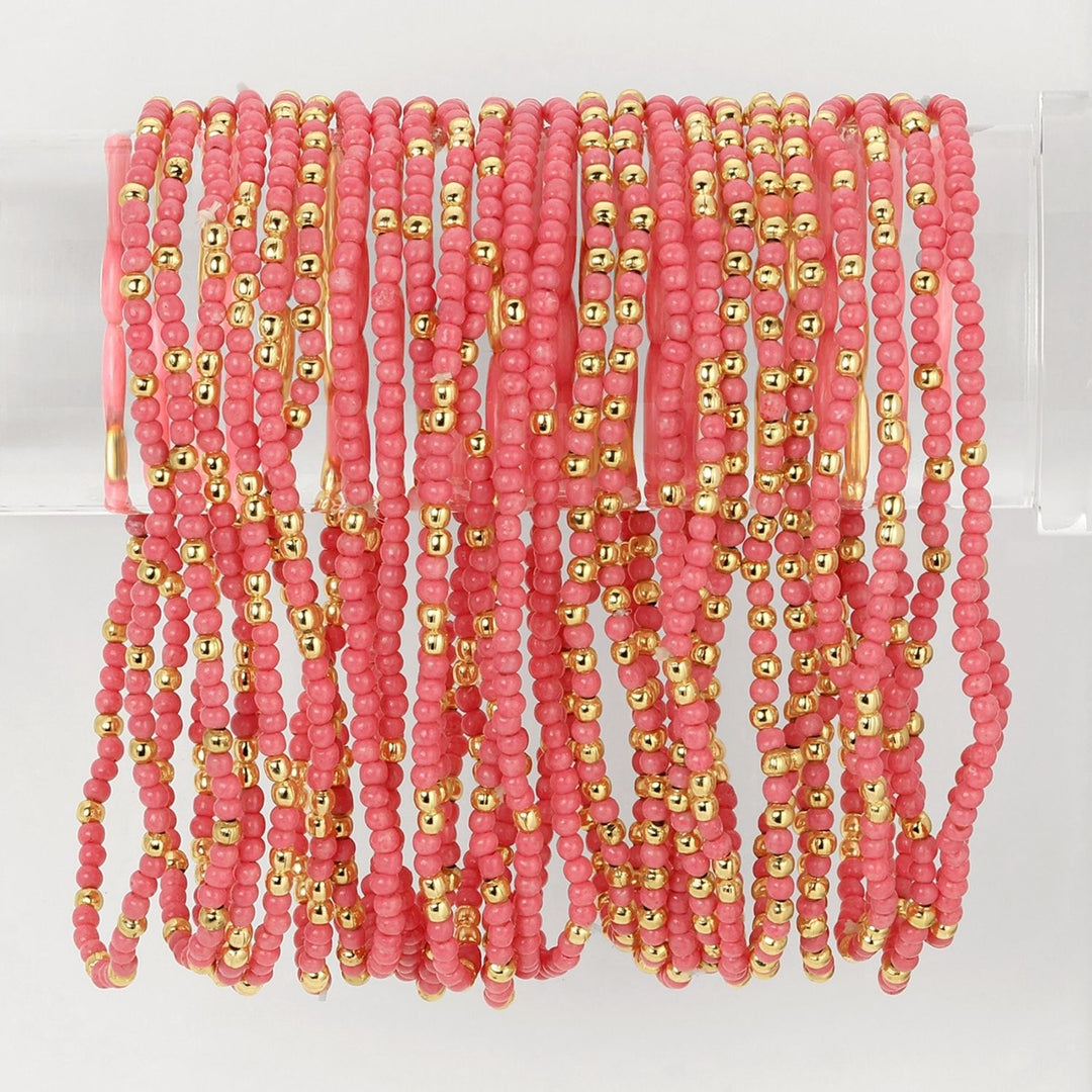 Solid Color 2mm Seed Bead Bracelets