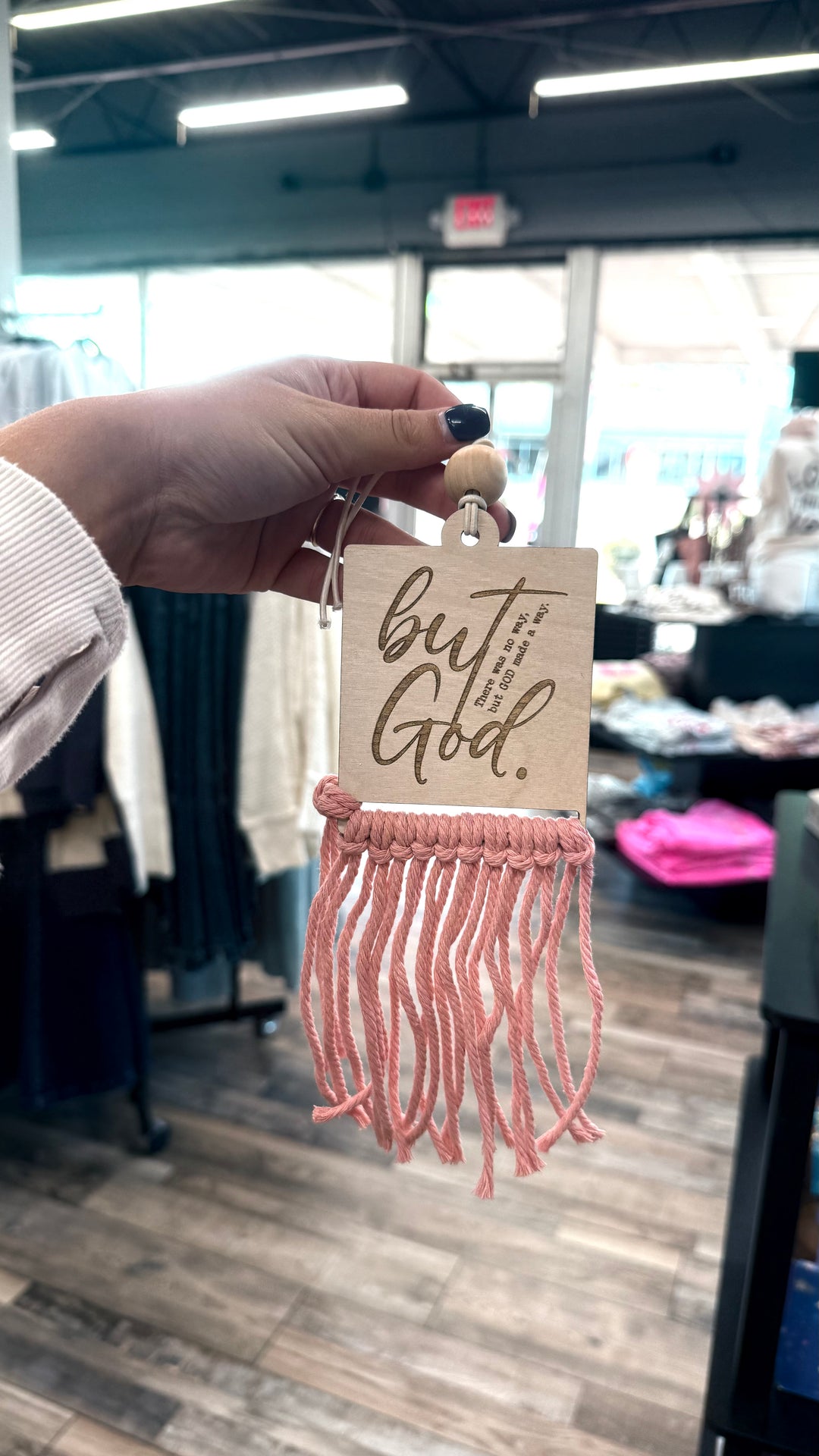 Christian Macrame Car Charm