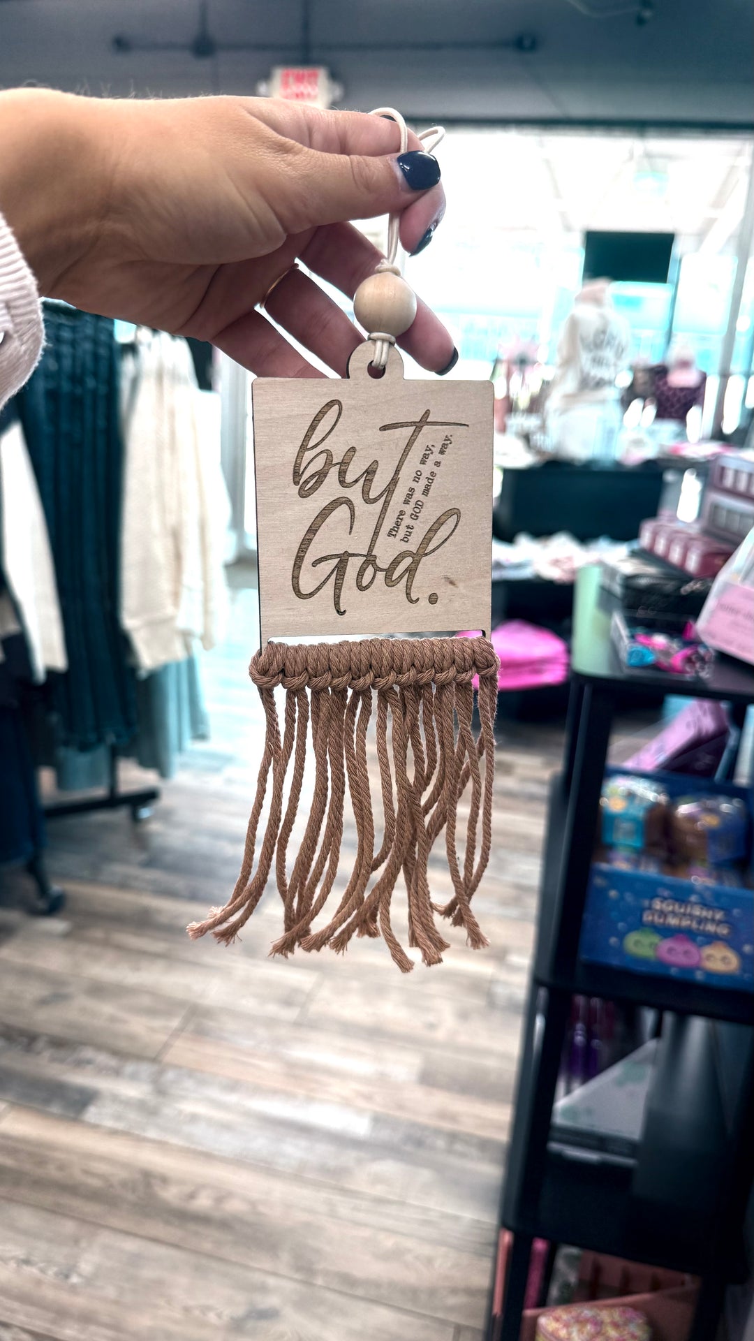 Christian Macrame Car Charm