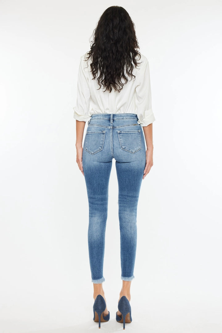 Kancan - High Rise Fray Hem Ankle