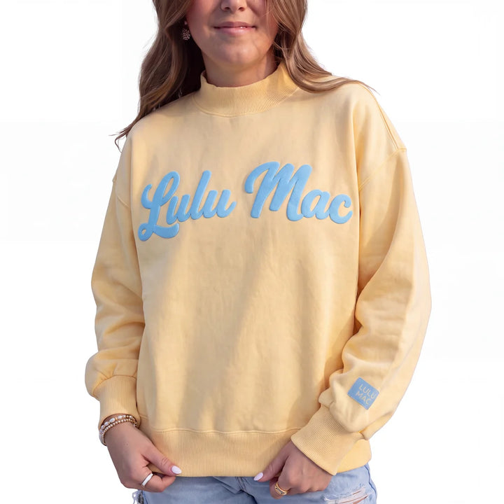 Lulu Mac - Butter Yellow and Blue Sweatshirt