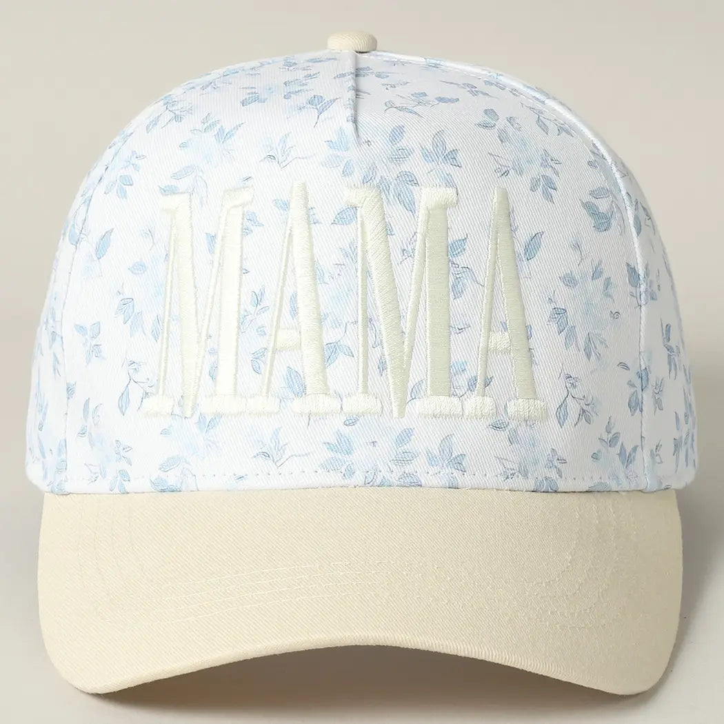 Mama Embroidered Flower trucker Hat