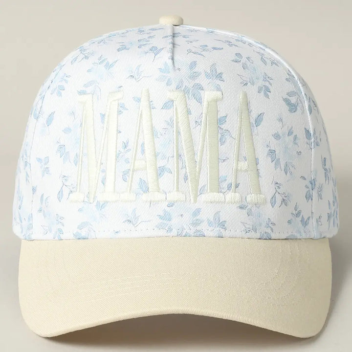 Mama Embroidered Flower trucker Hat
