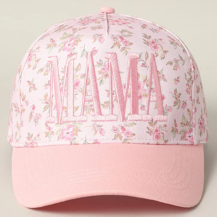 Mama Embroidered Flower trucker Hat