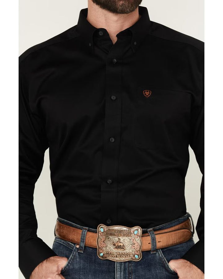 Ariat-MNS SOLID TWILL CLSSC LS SHRT BLACK