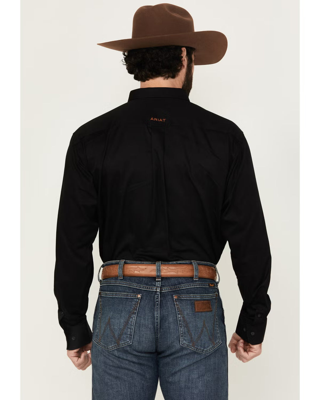 Ariat-MNS SOLID TWILL CLSSC LS SHRT BLACK