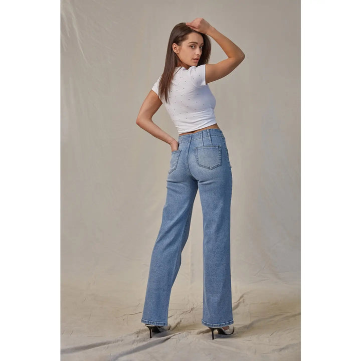 Mica Denim Wide Leg-Pocket
