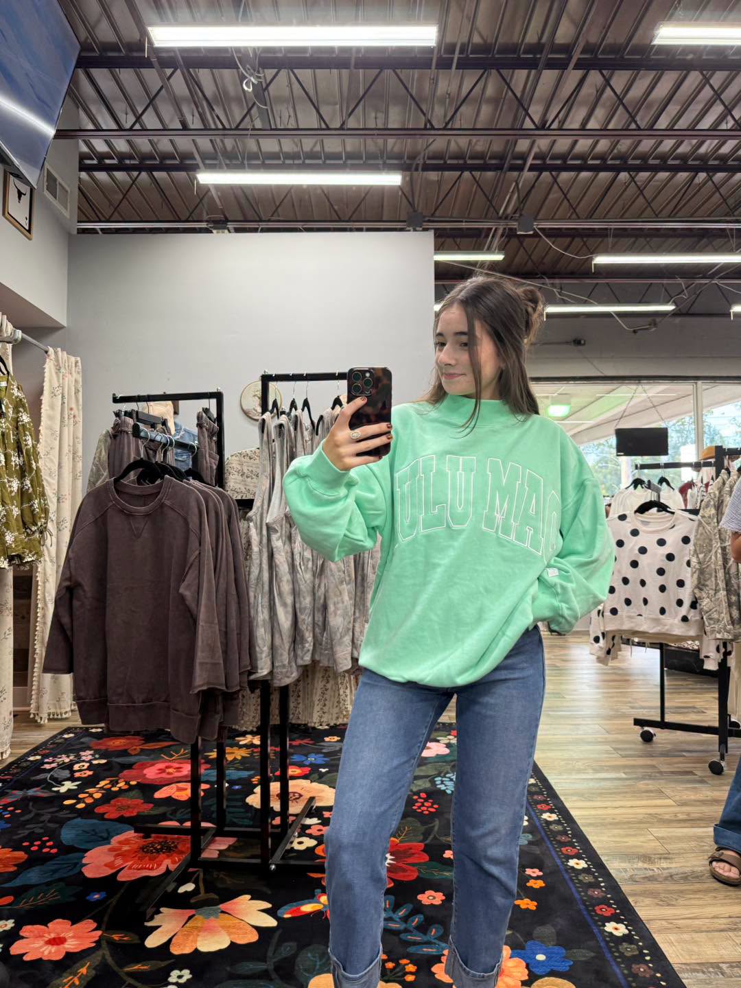 Lulu Mac: Mint Green Sweatshirt