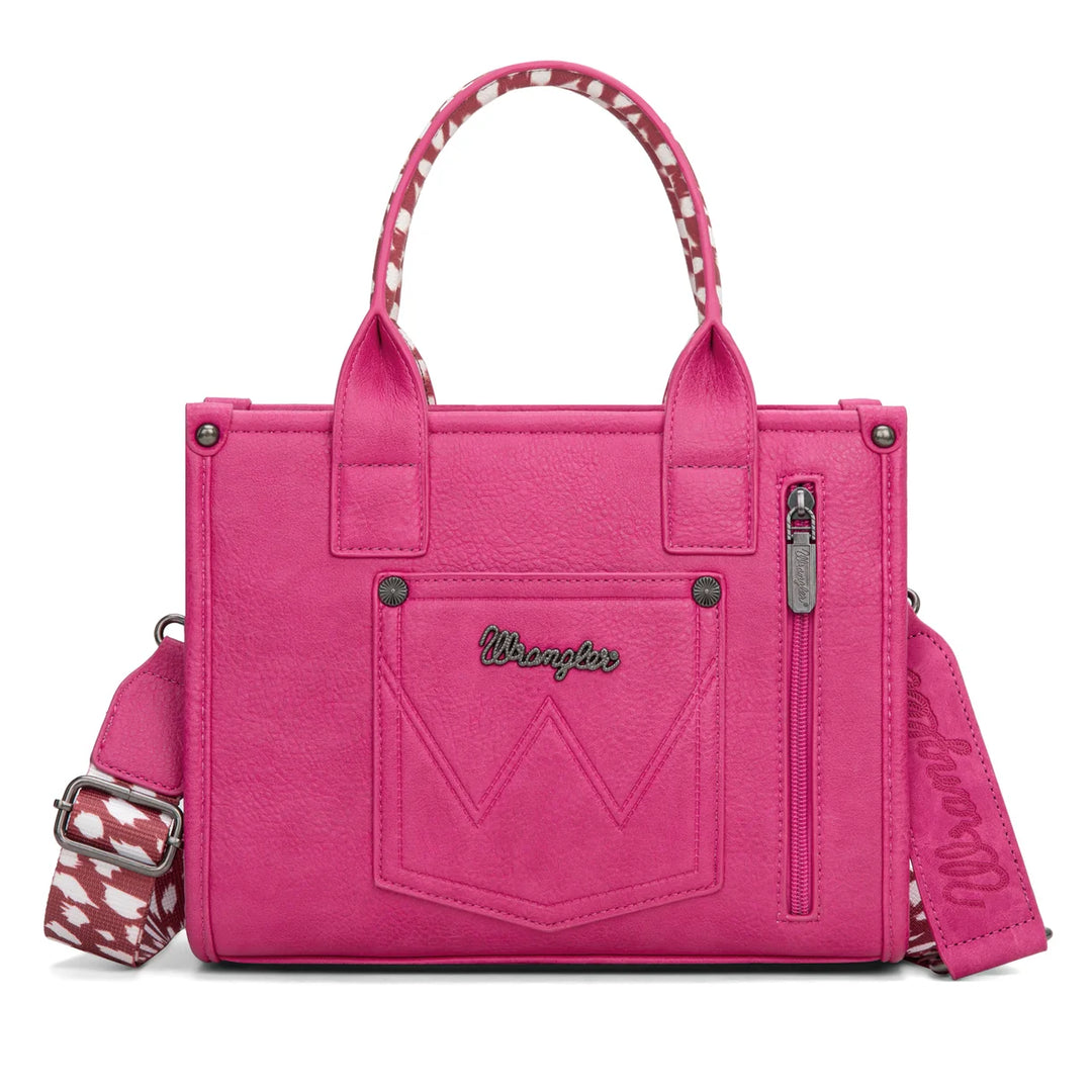Wrangler Deer Print Concealed Carry Tote/Crossbody-Pink