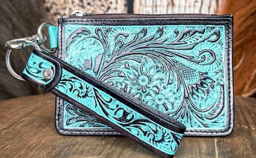 Myra Blue Leather Wallet