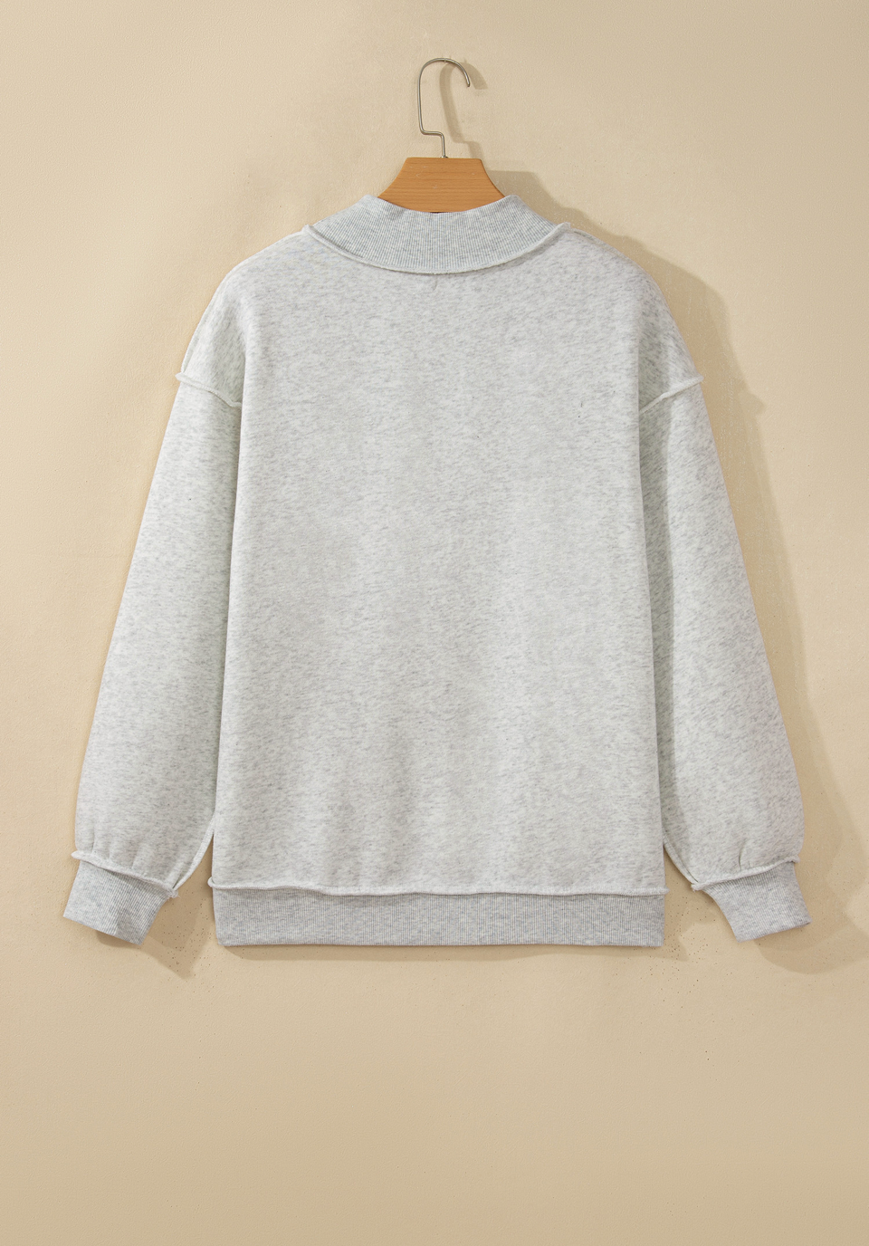 "Saved By Grace" Gray Mock Neck With Red Lettering