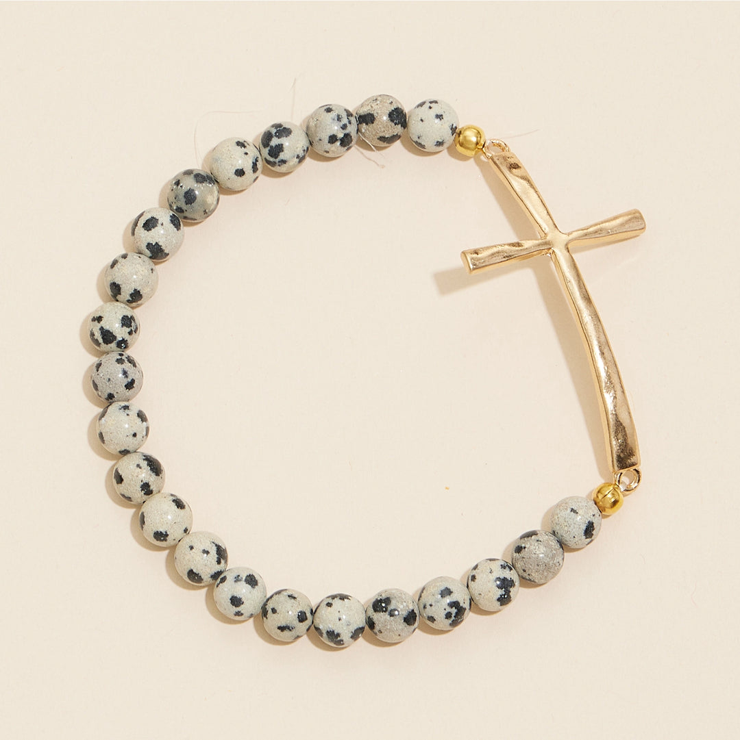 Lilla Haven Cross Beaded Bracelet