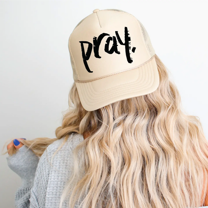 Cream "Pray." Hat